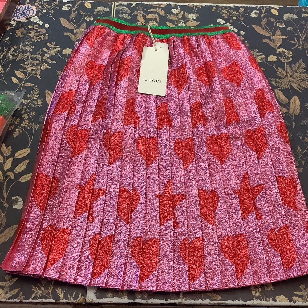 Gucci Pink and Red Kids Skirt